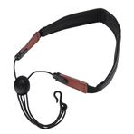 Walfront Deluxe üniversal ayarlanabilir, yumuşak dolgulu deri Alto saksafon boyun omuz askısı, metal kancalı müzik enstrümanı aksesuarı, saksafon boynuzları, bas klarnet, bazunlar ve daha fazlası için