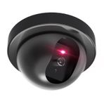 WALI Kukla Sahte Güvenlik CCTV Dome Kamera Yanıp Sönen Kırmızı LED Işık Güvenlik Uyarısı Sticker Çıkartmaları (SD-1), Siyah