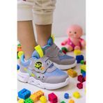 WALK WHİTE Ortopedik Işıklı Erkek Bebek Spor Ayakkabı – 22-25 Numara | Cırt Cırtlı ve Hafif
