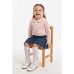 Walkenzo 5102 Kız Bebek Balerin Cırtlı & Taşlı Rugan Babet Ayakkabı Beyaz