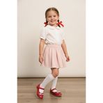 Walkenzo 5102 Kız Bebek Balerin Cırtlı & Taşlı Rugan Babet Ayakkabı Kırmızı