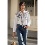 Walkenzo Floral Vine Sarmaşık Desenli Kadın Omuz Şalı |Yakalık Fular