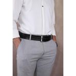 Walkenzo Smt-4412 Erkek Hakiki Deri Klasik Kot Kemeri Siyah