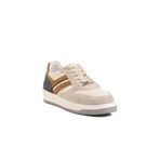 Walkway 4Y1987 Hakiki Deri Erkek Sneaker,Bej Lacivert 42
