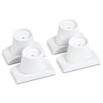 Wall Nanny Genişletici - 10 cm Bebek Kapısı Uzatma Kiti (ABD'de Üretilmiştir) Basınca Monte Kapıları 10 cm + Duvarları Korur - Çocuk, Evcil Hayvan ve Köpek Kapıları için - Koruyucu (4 Paket)