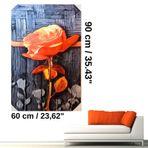 wallartizm 60x90 cm saksıda çiçek portresi polyester tablo