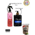 Wallence Turunculuk Karşıtı Silver Biotin Özlü Fön Suyu Set 500 ml Şampuan