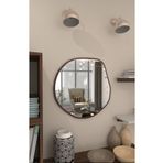 Wallover Design Özel Tasarım Ceviz MDF Çerçeveli Kablosuz Pilli Led Sistemi 4mm RODAJLI Lovee Ayna Seri
