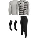 Wallzon Kaleci Forma,eşofman,çorap Casillas Model 3'lü Set - 9 - 10 Yaş - Gri - Siyah