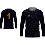 Wallzon Kaleci Forması,kollar Sünger Destekli,elite Model(Formaya Isim Baskısı Için Harf Hediyeli) - 2XL - Siyah