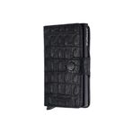 WalSmart Mini Croco Akıllı Mekanizmalı Deri Cüzdan (Siyah)