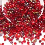 Wambere 50 adet 6 x 8 mm damla şeklinde cam boncuk simüle kristal boncuklar kristal cam boncuklar renkli cam boncuklar el işi bileklik takı yüzükler kolyeler hediye küpe kolye ucu, kırmızı