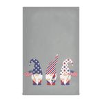 Wamika Amerikan Cüceleri Bayrağı Bulaşık Havlusu Bezi Anma Bağımsızlık Günü 4 Temmuz Mutfak El Havluları 45 x 60 cm Süper Emici Tiftiksiz Temizleme Bezleri Çay Bar Yumuşak Havlu 1'li Set Gri