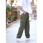 Wamoss 1.kalite Erkek Vintage Kargo Baggy Haki Pantolon - 38