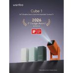 Wanbo Cube1 Projeksiyon Cihazı-Dahili Android TV 11.0 Widevine L1 sertifikalı & 8W Hoparlör - Açık mavi