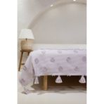Wanda Lila Çift Kişilik Kenar Püsküllü Pike 220x240 5025 - 220 x 240 - Somon