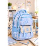 WANDER BAG B-24 Kız Çocuk İlkokul Ortaokul Okul Çantası Çiçek Desenli Ortopedik Sırt Çantası