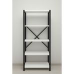 Wandoo Çok Amaçlı Mutfak Rafı Metal Gövde Beyaz Raflarla 5 Raflı 59,7x25,5x150 cm
