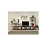 Wandoo Dekoratif Geniş Raflı Metal Tv Ünitesi, Kitaplık, Dosya Kitap Rafı, Ofis Salon Rafı 300X160CM
