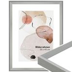 WANDStyle Resim çerçevesi gümüş 13 x 18 cm ahşap vintage stilde ayaklı ve askılı, fotoğraf çerçevesi Almanya'da üretilmiştir - H790