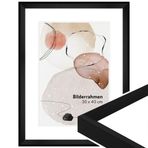 WANDStyle Resim çerçevesi siyah 10 x 15 cm ahşap vintage stilde ayaklı ve askılı, fotoğraf çerçevesi Almanya'da üretilmiştir - H790