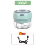 Wangchuang 1 ADET-NORMAL-100 ml 4 In1 Elektrikli Sarımsak Kıyıcı Sebze Kesici Dilimleme Sarımsak Çamur Ezici Kıyıcı Kesme Pres Mikser Gıda Mutfak Aksesuarları (Yurt Dışından) - Renkli