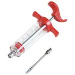 Wangchuang 1 Takım 30 ml Barbekü Et Şırınga Marine Enjektör Paslanmaz Çelik Iğneler ile Hindi Tavuk Şırınga Sos Enjeksiyonu Mutfak Aksesuarları (Yurt Dışından)