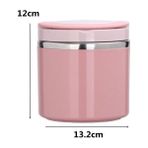 Wangchuang 1000ML-PEMBE 2 Taşınabilir Termos Paslanmaz Çelik Yalıtımlı Öğle Yemeği Kutusu Sızdırmaz Mühürlü Kova Öğrenci Öğle Yemeği Kutusu Çok Katmanlı Yuvarlak Bento Kutusu (Yurt Dışından) - Renkli