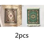 Wangchuang 2pcs-H 9X11CM Farsça Mini Dokuma Halı Mat Mousepad Retro Tarzı Halı Desen Fincan Dizüstü Pc Mouse Pad Saçaklı Ev Ofis Masa Dekor Zanaat (Yurt Dışından)