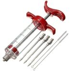 Wangchuang 3NEED1SYRINGE 2fırça Barbekü Et Şırınga Marine Enjektör Paslanmaz Çelik Iğneler ile Hindi Tavuk Şırınga Sos Enjeksiyonu Mutfak Aletleri Aksesuarla (Yurt Dışından)