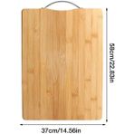 Wangchuang 58X37CM Ahşap Kesme Tahtası Organik Kalın Bambu Doğrama Tahtası Et Sebze Meyve Peynir Pizza Ekmek Suşi Tepsisi Mutfak Aletleri (Yurt Dışından)