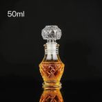 Wangchuang A-02 50 ml Viski Cam Likör Şişesi Kapaklı Sevimli Düğün Hediyesi Favor Alkol Şarap Lüks Fransız Oyma Parfüm Mini Bal Kavanoz (Yurt Dışından) - Renkli