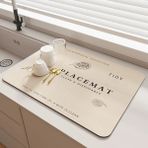 Wangchuang A5 Bulaşık Kurutma Matı 30X40CM S Çabuk Kuruyan Kahve Bulaşık Drenaj Pedi Kurutma Mat Süper Emici Damlalıklı Paspaslar Sofra Şişe Halıları Mutfak Yemek Takımı Placemat (Yurt Dışından)
