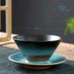 Wangchuang B 180 ml 1 Takım Yaratıcı Seramik Kahve Fincanı ve Tabağı Seti Latte Kahve Kupa Çömlek Çay Fincanı Porselen Öğleden Sonra Çay Kupaları Kahvaltı Süt Fincan (Yurt Dışından) - Renkli