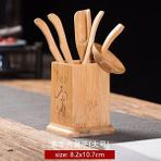 Wangchuang B Bambu Çay Tutucu Çin Tarzı Çay Töreni Altı Beyler Çay Seti Aksesuarları Çay Bardağı Klip Çay Kaşığı Özelleştirilmiş Teaware Araçları (Yurt Dışından)