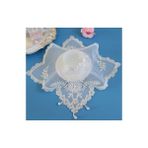 Wangchuang Bej 3 Kare 28 cm Yenı Örgü Boncuk Noel Çiçek Nakış Masa Yer Mat Kumaş Ped Fincan Altlığı Tabak Yemek Servis Altlığı Mutfak Kahve Çay Bardak Altlığı Peçete (Yurt Dışından)