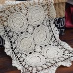 Wangchuang Beyaz 30X45 cm Yeni El Yapımı Dantel Pamuk Masa Yer Mat Tığ Işi Kahve Placemat Ped Noel Içecek Coaster Fincan Kupa Çay Yemek Bardak Altlığı Peçete Mutfak (Yurt Dışından)