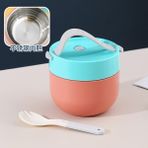 Wangchuang BLUEPK-304STAINLESS Taşınabilir Çorba Bardağı Öğle Yemeği Kutusu Paslanmaz Çelik/plastik Termos Kupa Gıda Konteyneri Termal Fincan Vakum Bento Kutusu Kaşıkla Çocuklar Için (Yurt Dışından) - Renkli