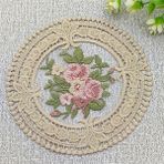 Wangchuang CAMEL-12CM Yuvarlak M Yuvarlak El Tığ Işi Bardak Altlığı Peçete Vintage Pamuk Tığ Masa Yer Mat Düğün Peçeteler Kumaş Dantel Placemats Dekoratif Mantel Mesa (Yurt Dışından)