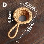 Wangchuang D Çay Süzgeci Demlik Filtre Bambu Rattan Çay Araçları Bira Elek Kaçak Kaşık Drinkware Örgü Kevgir Çay Töreni Aksesuarları (Yurt Dışından)