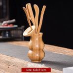 Wangchuang E Bambu Çay Tutucu Çin Tarzı Çay Töreni Altı Beyler Çay Seti Aksesuarları Çay Bardağı Klip Çay Kaşığı Özelleştirilmiş Teaware Araçları (Yurt Dışından)