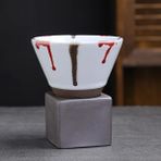 Wangchuang E Yaratıcı Retro Seramik Kahve Fincanı Koni Kaba Çömlek Çay Bardağı Japon Latte Çekme Çiçek Porselen Fincan Ev Yeni Çömlekçilik Kupa (Yurt Dışından) - Renkli