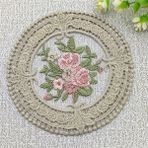 Wangchuang GRI-12CM Yuvarlak M Yuvarlak El Tığ Işi Bardak Altlığı Peçete Vintage Pamuk Tığ Işi Masa Yer Mat Düğün Peçeteler Kumaş Dantel Placemats Dekoratif Mantel Mesa (Yurt Dışından)