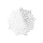 Wangchuang Gümüş 38 cm 1 Adet Pvc Içi Boş Yalıtım Coaster Pedleri Masa Kase Mat Ev Yılbaşı Dekoru Isıya Dayanıklı Çiçek Şekli Placemat Yemek Masası (Yurt Dışından)