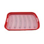 Wangchuang Kırmızı 6 In 1 Dıy Sosis Yapma Kalıp Hot Dog El Yapımı Jambon Silikon Kalıp Sosis Makinesi Bebek Maması Makinesi Mutfak Alet Pişirme Araçları (Yurt Dışından)