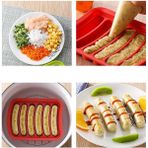 Wangchuang Kırmızı 6 In 1 Sosis Makinesi Dıy Kalıp Yapımı Hot Dog El Yapımı Jambon Silikon Kalıp Bebek Maması Makinesi Mutfak Pişirme Aletleri (Yurt Dışından)