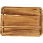 Wangchuang Küçük 28X20X1.5 cm Ahşap Kesme Tahtaları Mutfak Için Doğal Akasya Doğrama Suyu Oluklu Kasap Blok Peynir Şarküteri Ev Mutfak Için (Yurt Dışından)