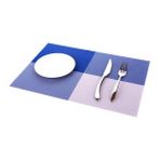 Wangchuang Mavi 4 Adet Set Whq 4 Adet/takım Placemats Pvc Masa Mat Renk Bloğu Yemek Disk Pedleri Bardak Şömine Napperon 30*45 cm Plaka Bar Tapete De Lugar (Yurt Dışından)