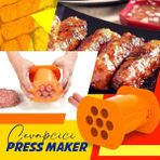 Wangchuang Orange Cevapcici Basın Makinesi Hot Dog Et Sosis Makinesi Mutfak Cevapi Kolay Pişirme Mutfak Aletleri El Kumandalı Sığır Kıyma Aletleri (Yurt Dışından) - Beyaz - Gri