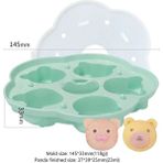 Wangchuang Panda Kedi-Yeşil Sosis Makinesi Kalıp 6 Izgaralar Silikon Dıy Jambon Hot Dog Kapaklı Kalıplar Yapma Mutfak Ev Sosis Kek Pişirme Araçları Kalıpları (Yurt Dışından)